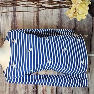 NWT TALBOTS AUTHENTIC EMBROIDERED FRENCHIE PULLOVER TEE